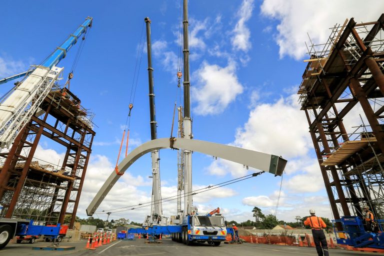 Waterview Hendon Footbridge Arch Lift Planning